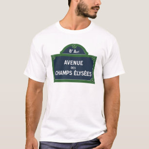 Champs Elysees street sign T-shirt