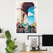 Champs-Élysées - Tour de France - Poster voor fiet (Thuiskantoor)