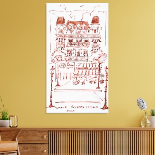 Champs Elyses | Parijs, Frankrijk Canvas Afdruk (Insitu (Woonkamer))