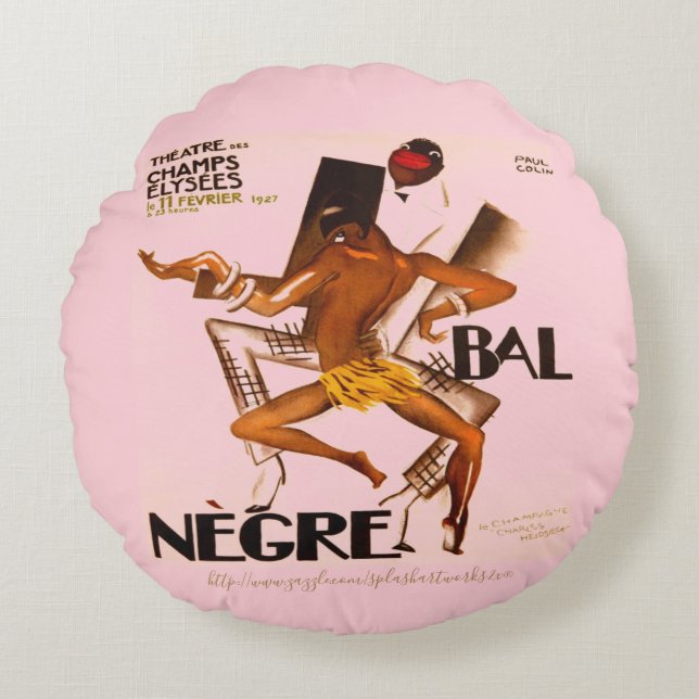 "Champs Elyses" Rond Kussen (Voorkant)