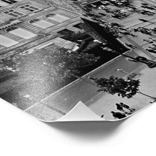 Champs Elyses van de Arc de Triomphe Foto Afdruk (Hoek)