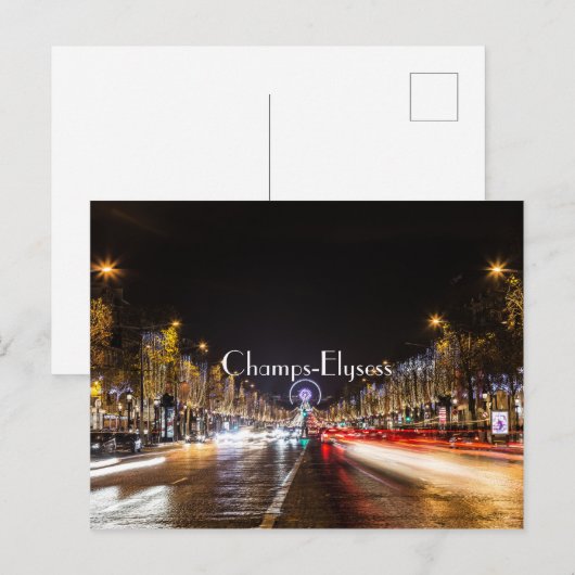 Champs-Elysess Briefkaart (Voorkant / Achterkant)