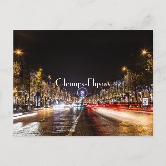 Champs-Elysess Briefkaart (Voorkant)