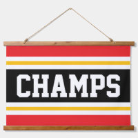 CHAMPS Fun Helder Rood Zwart Geel Wit Strepen