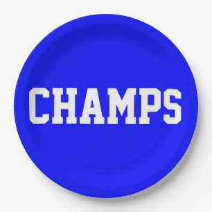 CHAMPS Leuke Sportieve Witte Tekst Op Helder Konin Papieren Bordje