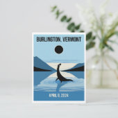 Champy kijken naar de eclips briefkaart (Staand voorkant)