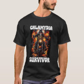 Chamydia Survivor Cringe Skeleton T-shirt (Voorkant)