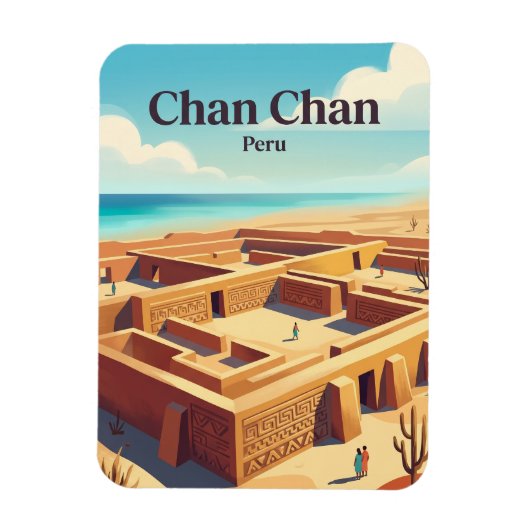 Chan Chan Archeologische Zone Peru Magneet (Verticaal)