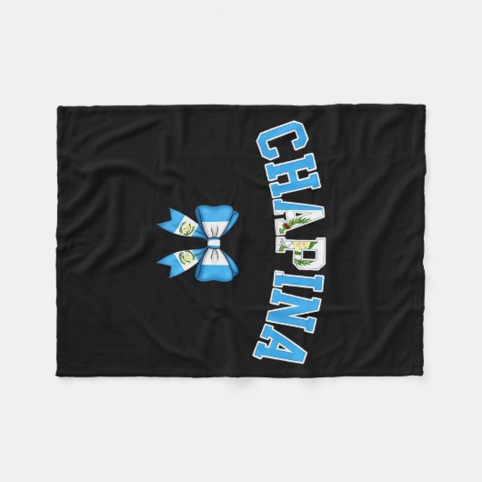 Chana Guatemalan Women Coquette Bow Guatemala Flag Fleece Deken (Voorkant (Horizontaal))