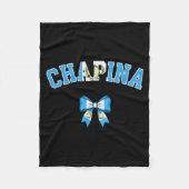 Chana Guatemalan Women Coquette Bow Guatemala Flag Fleece Deken (Voorkant)