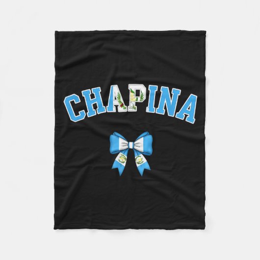 Chana Guatemalan Women Coquette Bow Guatemala Flag Fleece Deken (Voorkant)