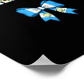 Chana Guatemalan Women Coquette Bow Guatemala Flag Poster (Hoek)