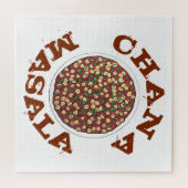 Chana Masala Chole Indian Food Chickpea Dish Legpuzzel (Horizontaal)