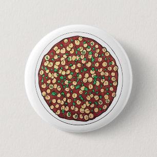 Chana Masala Chole Indian Food Chickpea Dish Ronde Button 5,7 Cm
