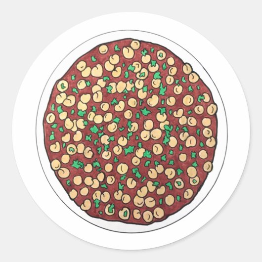 Chana Masala Chole Indian Food Chickpea Dish Ronde Sticker (Voorkant)