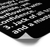 Chance Definition Personal Name Funny Birthday Poster (Hoek)