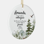 Chance maakte ons collega's Forest Woodland Keramisch Ornament (Rechts)