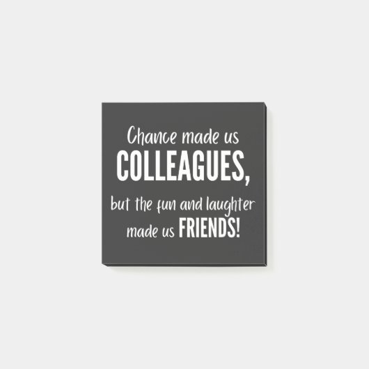 Chance made us colleagues, but the fun and laught post-it® notes (Voorkant)