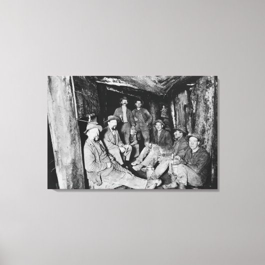 Chance Mine tijdens de lunch Coeur d'Alene Canvas Afdruk (Voorkant)