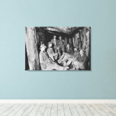 Chance Mine tijdens de lunch Coeur d'Alene Canvas Afdruk (Insitu (Houten vloer))