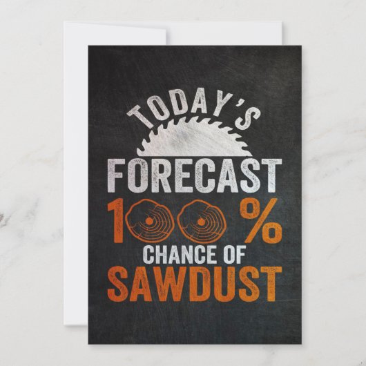 Chance of Sawdust Retro Feestdagenkaart (Voorkant)