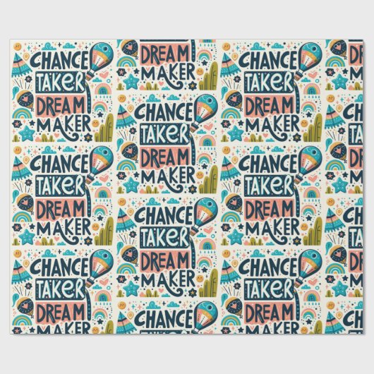 Chance Taker Dream Maker Cadeaupapier (Vlak)