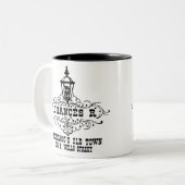 Chances R Restaurant, Chicago en Chicagoland Tweekleurige Koffiemok (Voorkant links)
