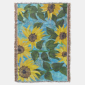 Chance's Sunflower Afghan Deken (Voorkant Verticaal)