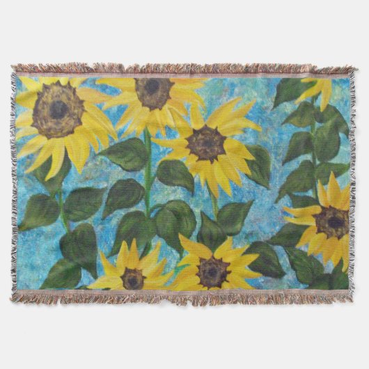 Chance's Sunflower Afghan Deken (Voorkant)