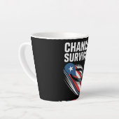 Chancla-overlevende grappige Spaanse grap Latte Mok (Linkerhoek)