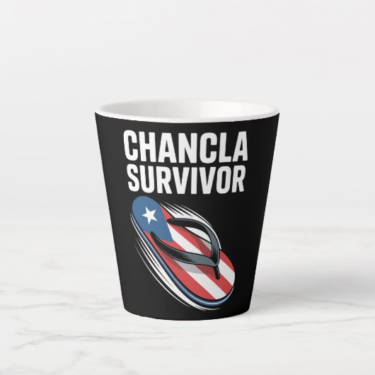 Chancla-overlevende grappige Spaanse grap Latte Mok (Voorkant)