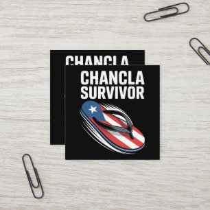 Chancla-overlevende Grappige Spaanse grap Vierkante Visitekaartje