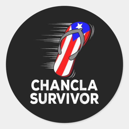 Chancla-overlevende Ronde Sticker (Voorkant)