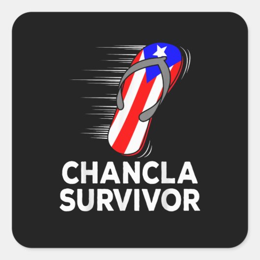Chancla-overlevende Vierkante Sticker (Voorkant)