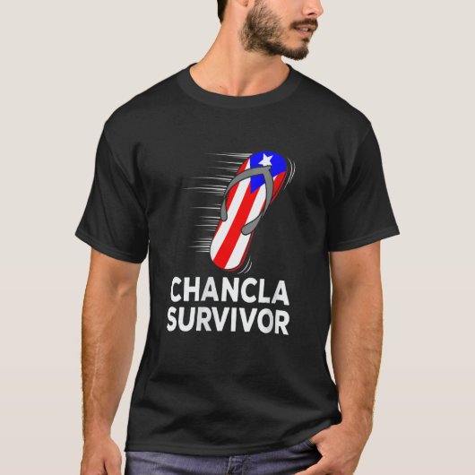 Chancla Puerto Rico  Spanish Joke Idea T-shirt (Voorkant)