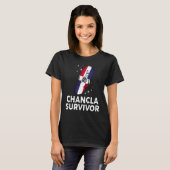 Chancla Survivor Dominican Republic Flag Hispanic  T-shirt (Voorkant volledig)