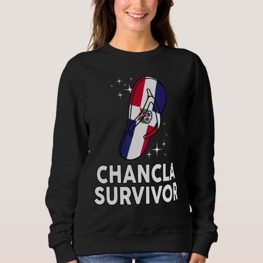 Chancla Survivor Dominican Republic Flag Hispanic  Trui (Voorkant)