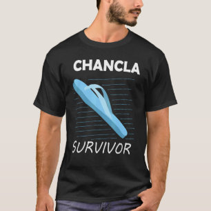 Chancla Survivor Funny Mexican en Latijns-Spaans J T-shirt