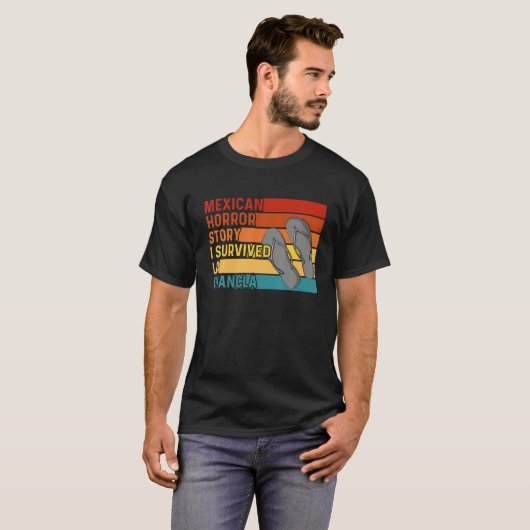 Chancla Survivor Grappige Spaanse grap Mexicaanse  T-shirt (Voorkant volledig)