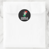 Chancla Survivor Mexicaanse vlag grap Ronde Sticker (Tas)