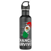 Chancla Survivor Mexico Funny Mexican Flag Joke Gi Waterfles (Voorkant)