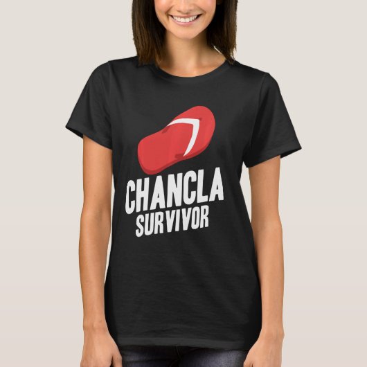 Chancla Survivor Spaans Mexicaans La Chancla T-shirt (Voorkant)