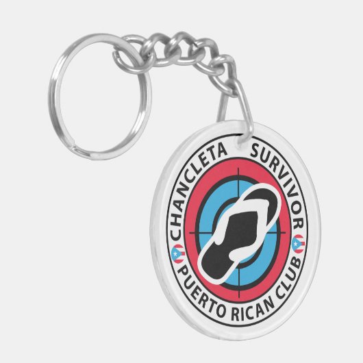 Chancleta Survivor Puerto Rican Club Sleutelhanger (Voorkant Links)