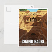 Chand Baori Stepwell India Reizen Briefkaart (Voorkant / Achterkant)