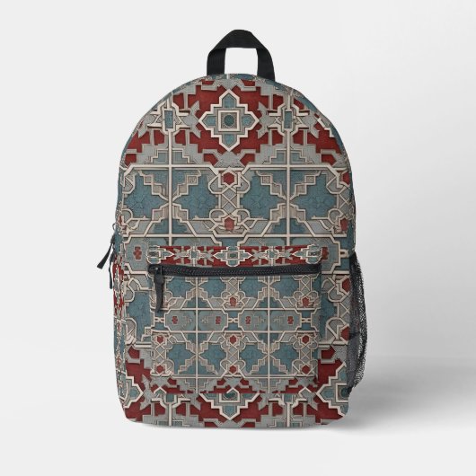 Chand Motif Bedrukte Rugzak (Voorkant)