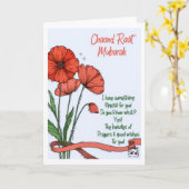 Chand Raat Mubarak - Red Flowers Kaart (Gele Bloem)