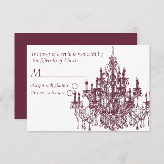 Chandee Amore' rsvp kaart-TP (Voorkant / Achterkant)