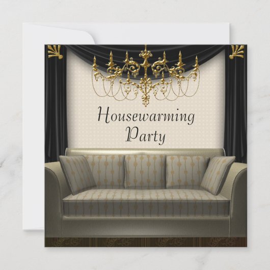 Chandeleir Sofa Housewarming Party Kaart (Voorkant)