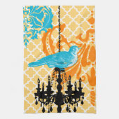 Chandelier  Bird Damask Moroccan Tegel Theedoek (Verticaal)