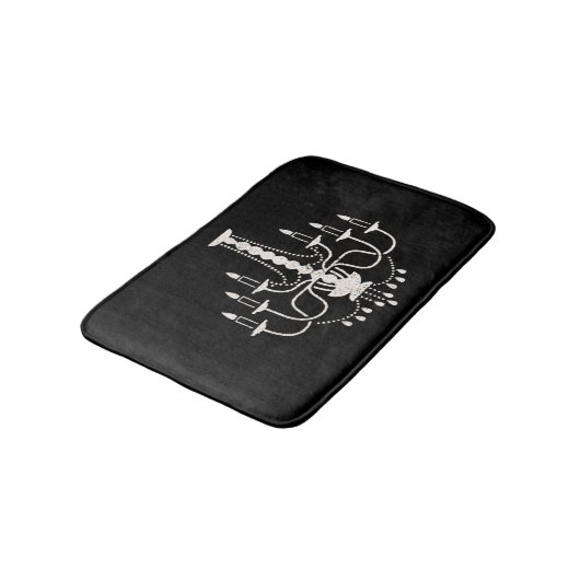 Chandelier Black Bath Mat (Gekanteld)